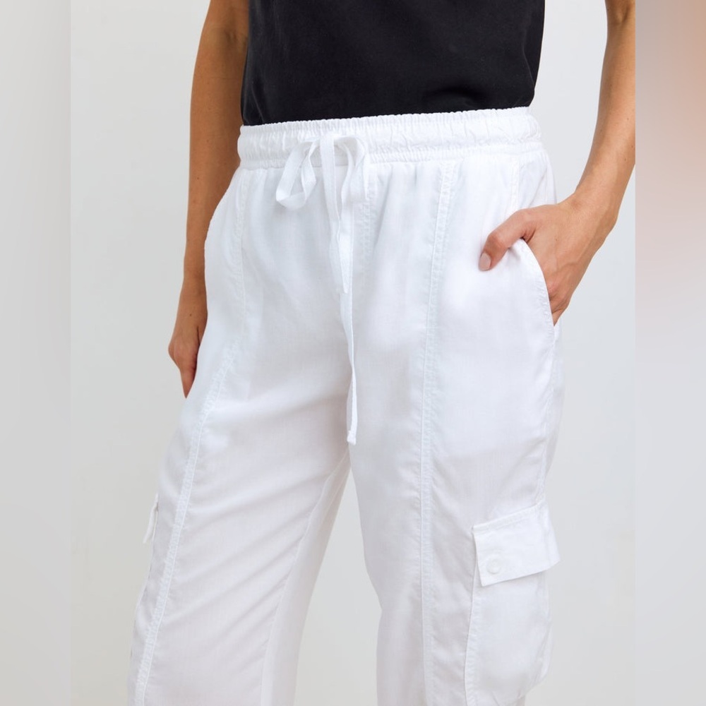 Bella Dahl Cargo Track Pants - White - Picture 6 of 12